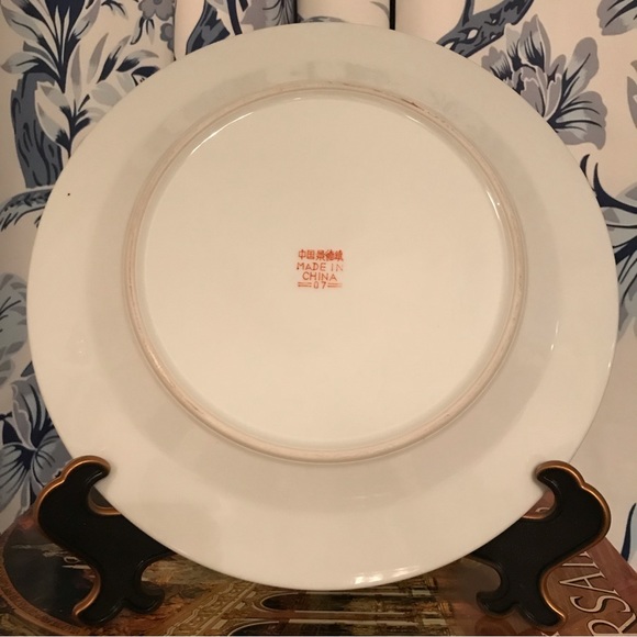 VTG 10” Jingdezhen Mun Shou Longevity Plate - Picture 7 of 7